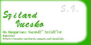 szilard vucsko business card